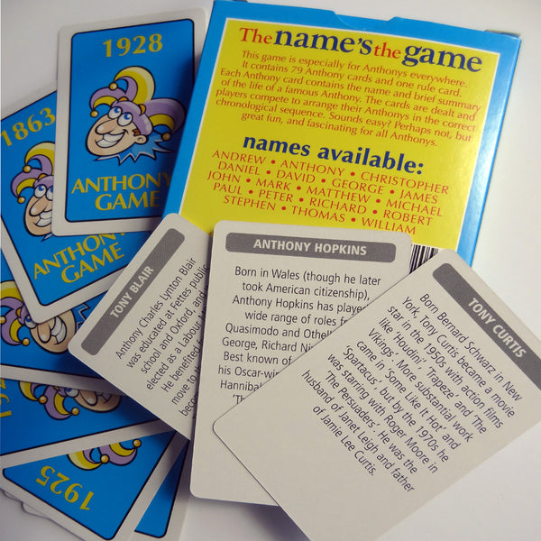 Anthony's Game - the game for people named Anthony, Ant or Tony - GoForItGames-USA